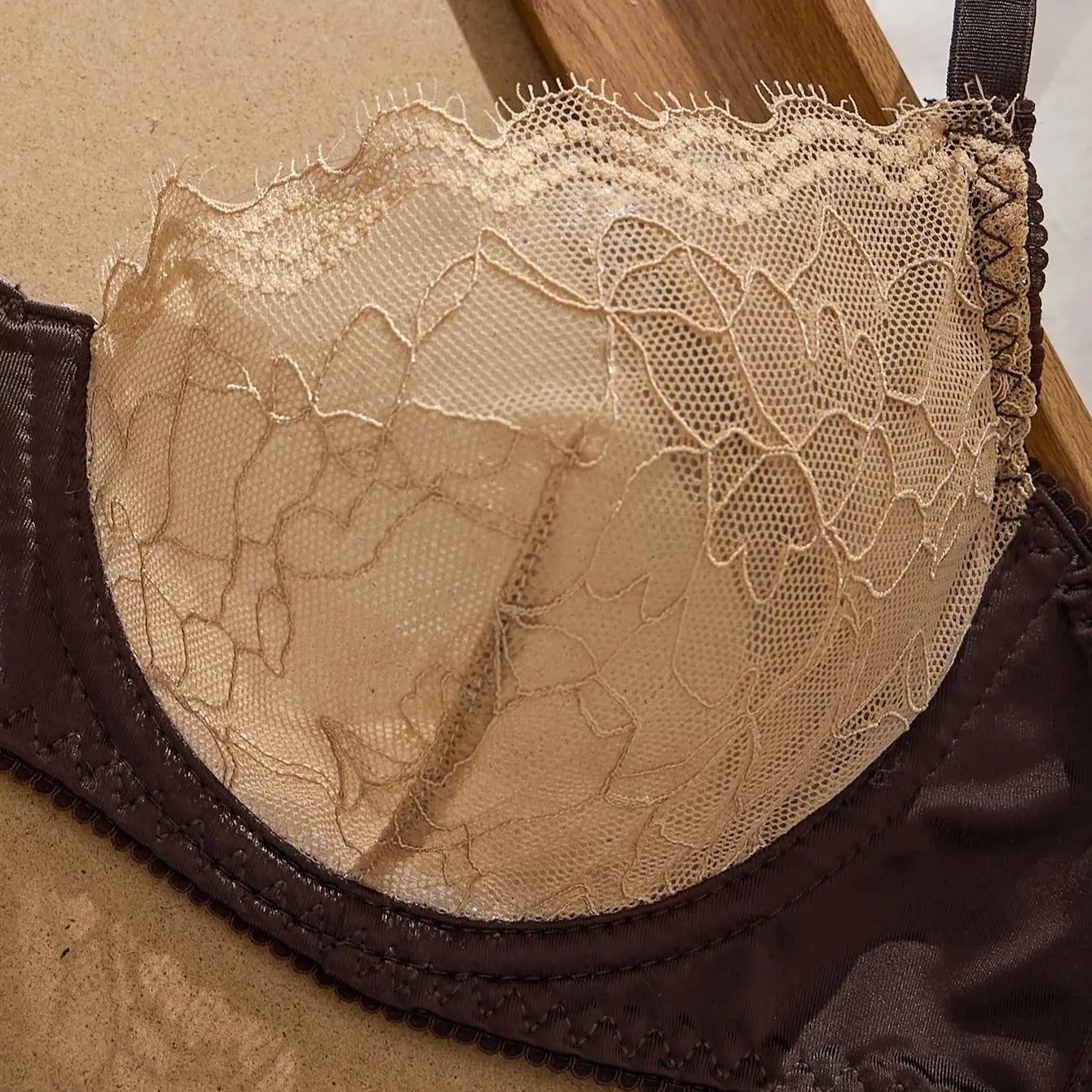 Sexy Lace Flowers Embroidery Lingerie Set for Women Ultra Thin Breathable Bra Button Decoration Underwear French Bras Thong Sets