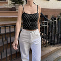 Summer casual camisole top polka dot camisole can be worn as a base layer