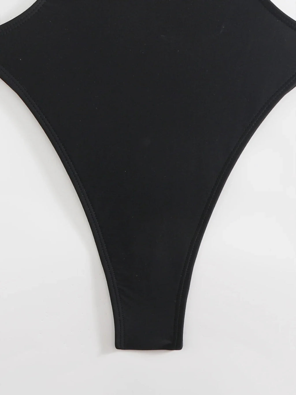 Sexy Hollow Out Backless Thong Bikini 2026 Women Black Coffee Golden Bead One Piece Swimsuit Beach Bathing Suit Holiday Swimwear