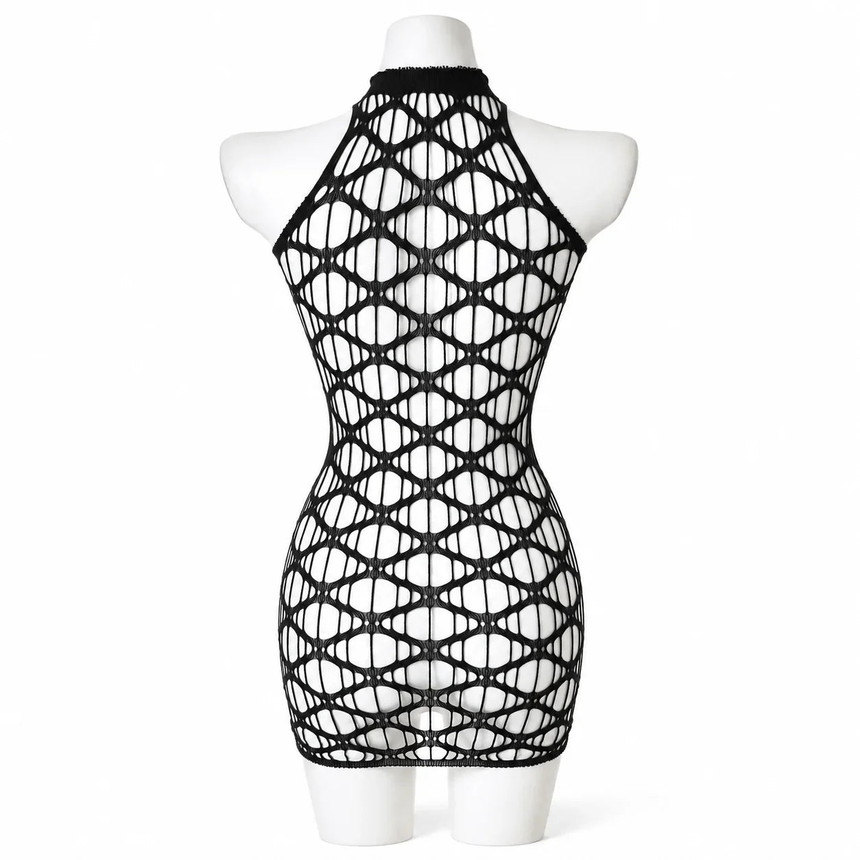 Sexy Cover Up Hollow Out Fishnet Dress without Inside Bikini Sets Summer Holiday Elastic Mini Bodycon Black Dress Free Size