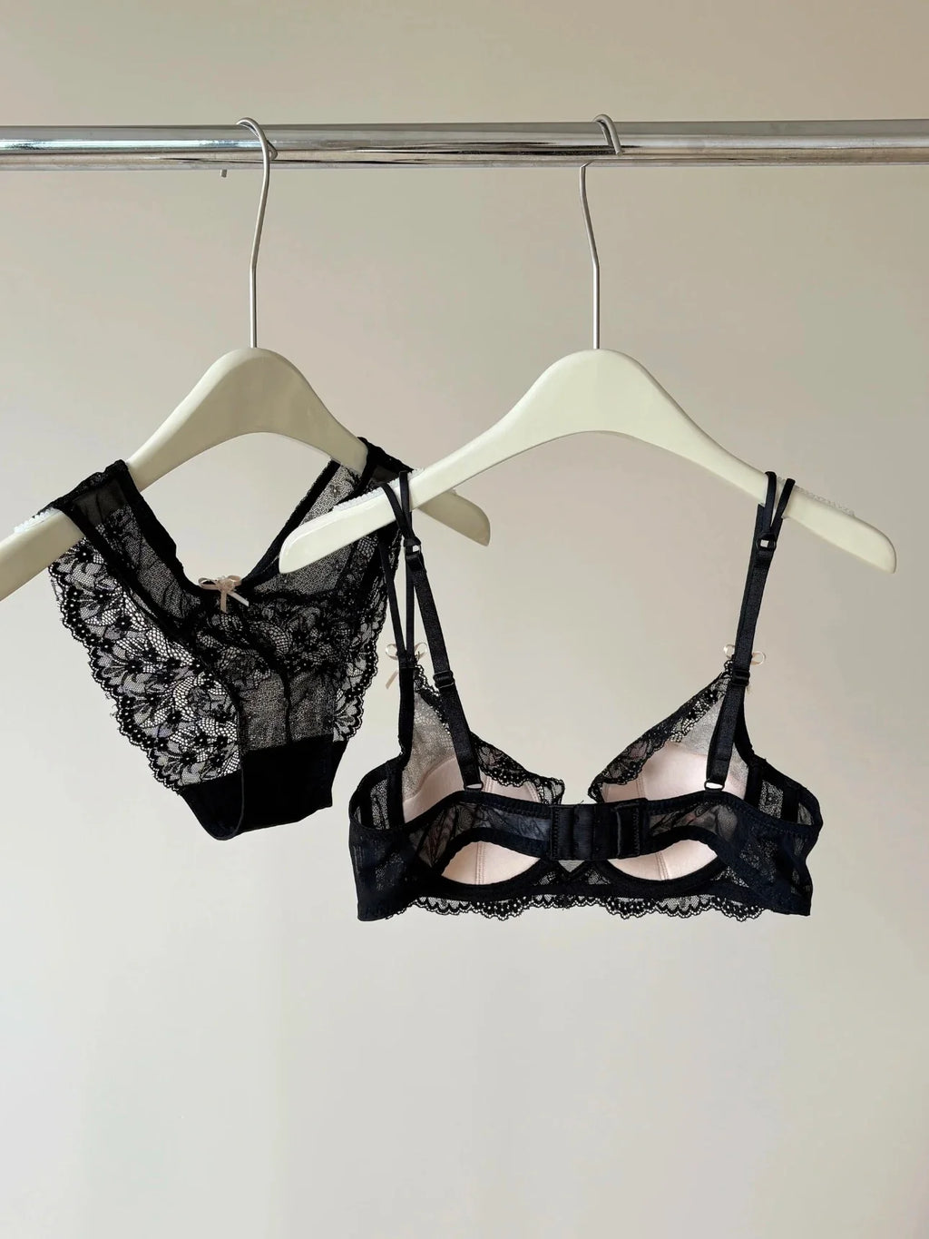 French Inspired Minimiser Bra Women Sexy Lingerie Set Large Chest Support Thin Comfort Half Cup Soft Underwire Anti Sagging