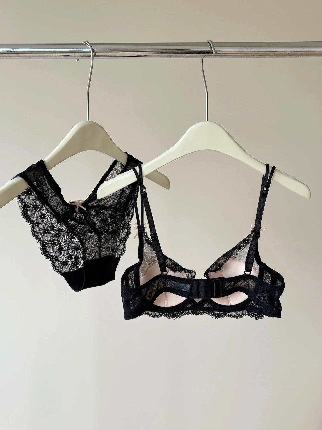 French Inspired Minimiser Bra Women Sexy Lingerie Set Large Chest Support Thin Comfort Half Cup Soft Underwire Anti Sagging