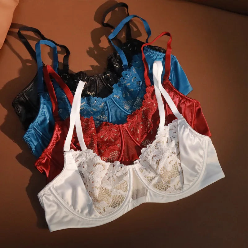 Toucheart 3 Piece Set Sexy Underwear Set For Women Mesh See-Through Lace Thin Sling Bra Set With Girdle Sexy Lingerie Suit New