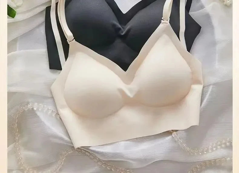 MOYISU Slim Back Bras Women with Small Breasts Gathered Up To Close The Breast with A Backless Bra Cover Without Underwire