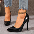 2026 Plus Size 45 Summer Elegant White Stiletto Pumps Pink Sexy Pointy Toe Thin High Heels Shoes Women Black Office Lady Shoes