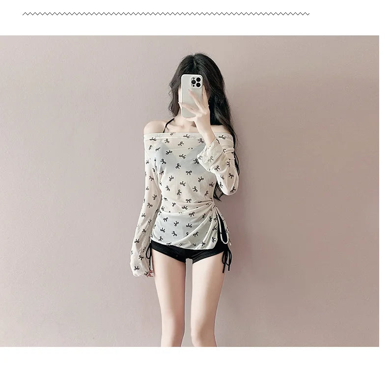 New Swimsuit Women's Split Three Piece Set Covers The Belly and Looks Slimmer, Gathers Small Breasts, Ins Style Hot Spring Bath