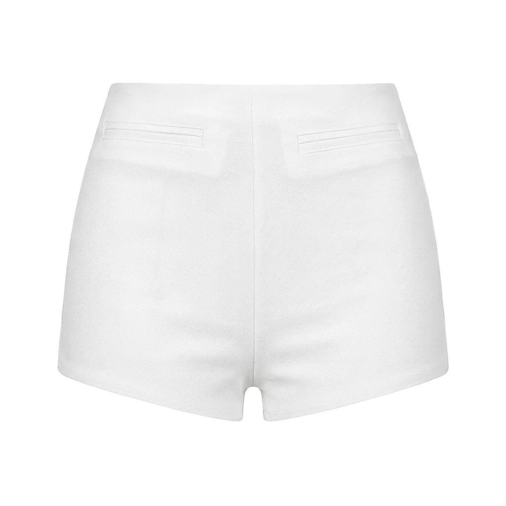 2026 Summer Women Shorts with Pockets Elegant Solid Color Low Rise Slim Fit Mini Shorts for Beach Daily Wear