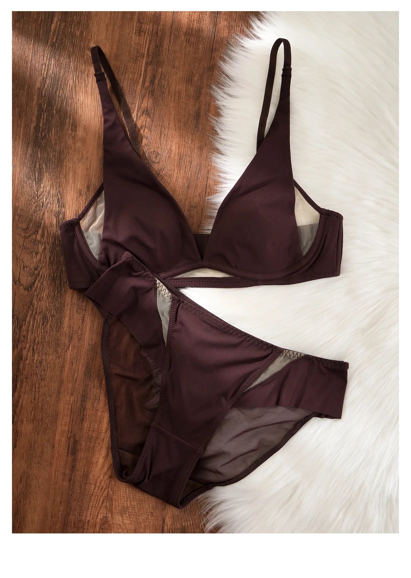 Comfort 2026 Rabbit Ear Bra Deep V, Wireless Invisible Summer Bralette, Breathable Thin Bra for Small Chest, Natural Sexy MOYISU