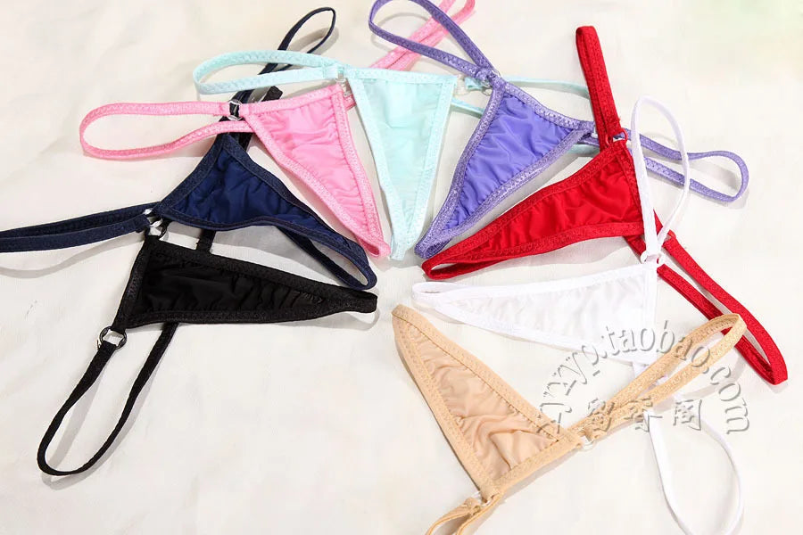 DEKA Solid Women Transparent Mini Micro Bikini Set Bandage Thong Underwear G-String Bra Swimsuit Brazilian Swimwear Sleepwear