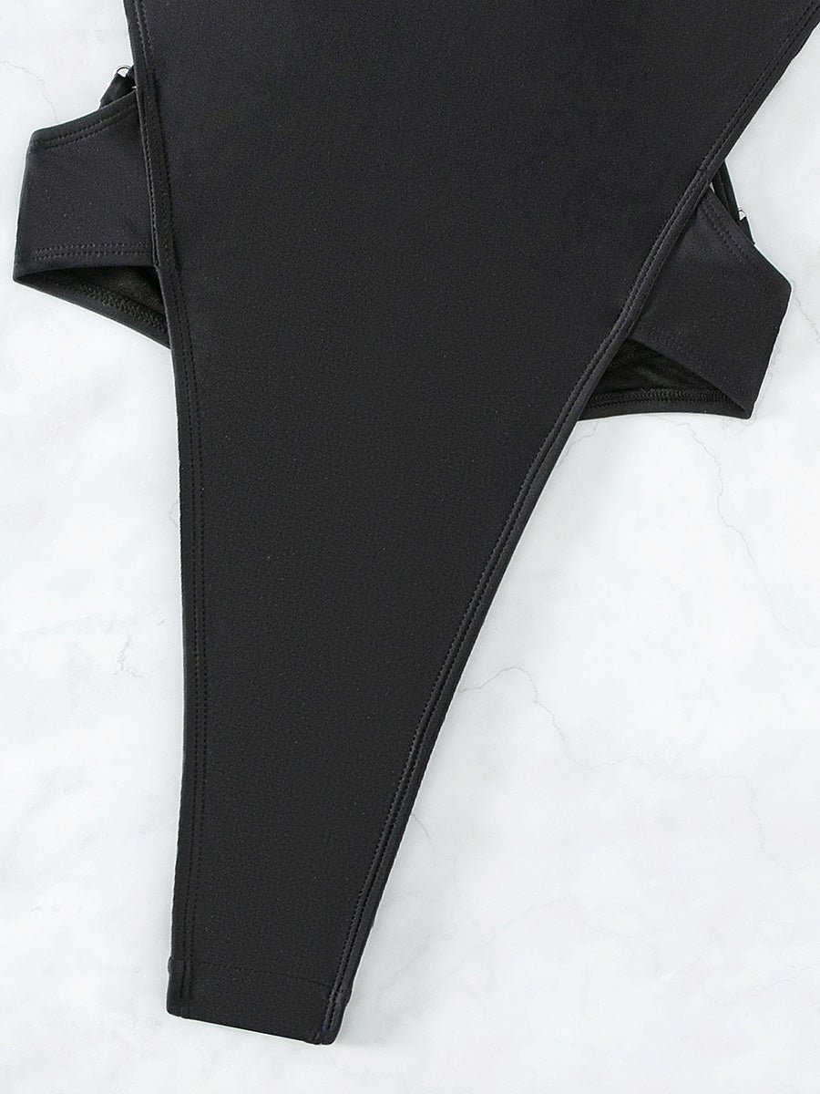 New Long Sleeve G String Diamond Bikini Female Backless Swimwear One Piece Swimsuit Women Monokini Sexy Bather Bathing Suit Swim