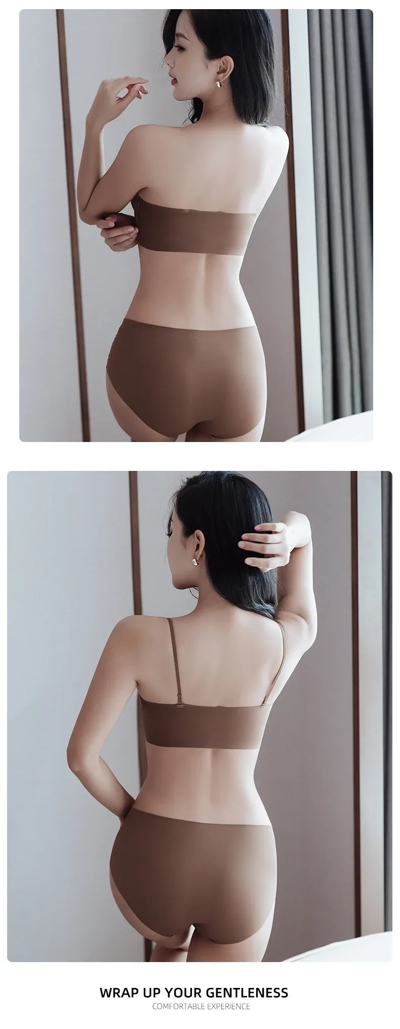 New Front Buckle Underwear Convenient Anti Sagging without Shoulder Strap Women's Bras without Steel Ring Seamless