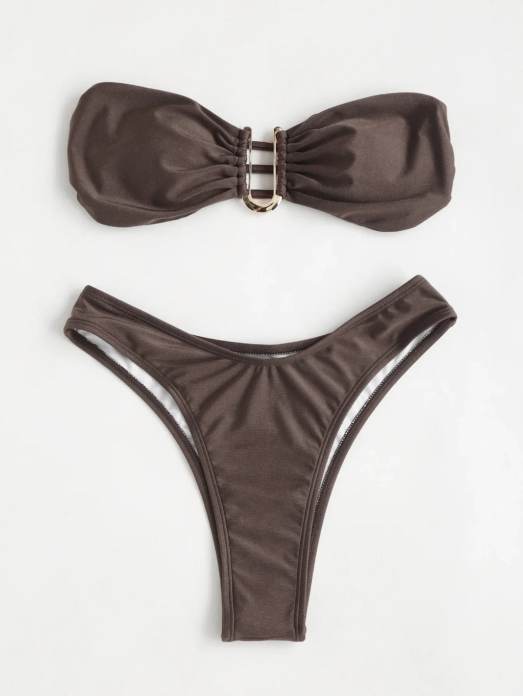 Women Bikini Sets Two Pieces Swimsuit Female Metal High Waist Sexy Bikini Bathing Suit Monokini Swimwear Women Biquini Bakini