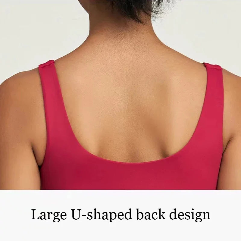 Women's fitness sports vest, camisole, beautiful back, running, shock-absorbing, gathering and slimming, naked feeling, worn ext
