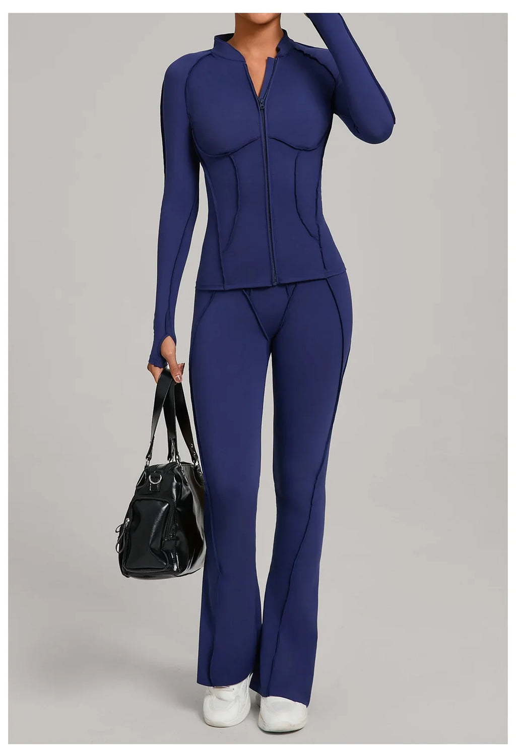 Women Tracksuit 2PCS Yoga Suit Sports Set Gym Set Running Outfits Workout Clothes Sports Long Sleeve Athletic Wear Yoga Clothing