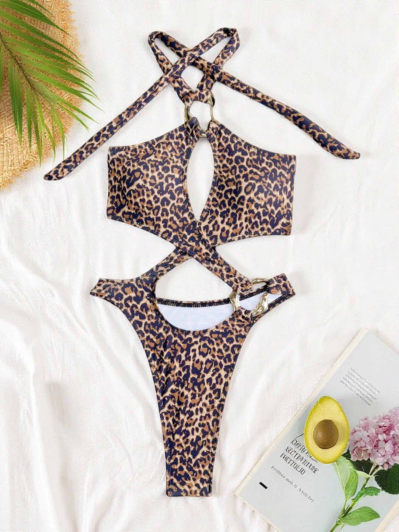 2026 Sexy Halter Tummy Cut Out Monokini Women Thong Swimwear One Piece Swimsuit Female High Leg Cut Bathing Suit Swim Bodysuit