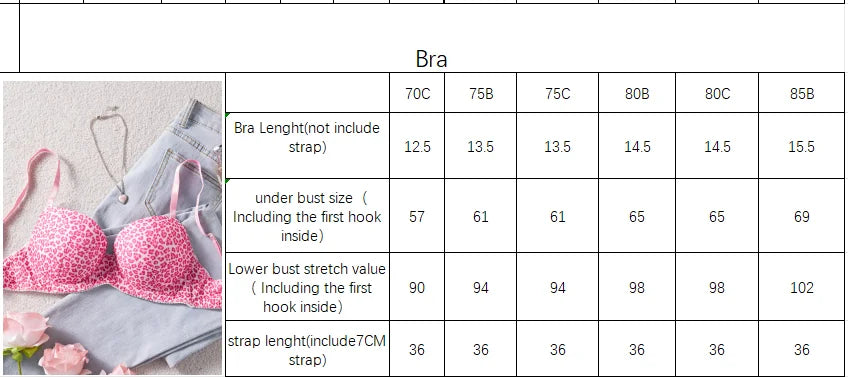 Single Piece Pink Leopard Print Bra Adorable Daily Wear Gathered Effect Feminine Underwear Comfortable Bra for Women