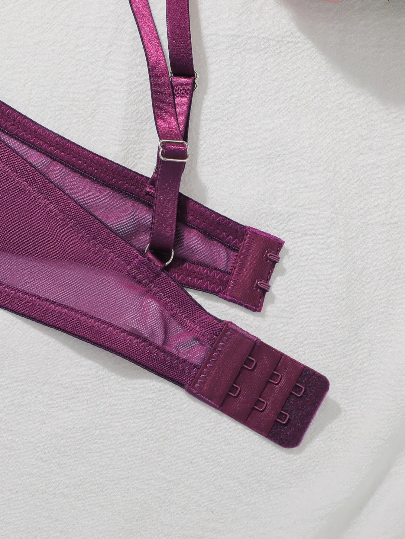 High-quality purple embroidered lingerie sexy semi-transparent bra sexy brassiere women's underwear YS2933