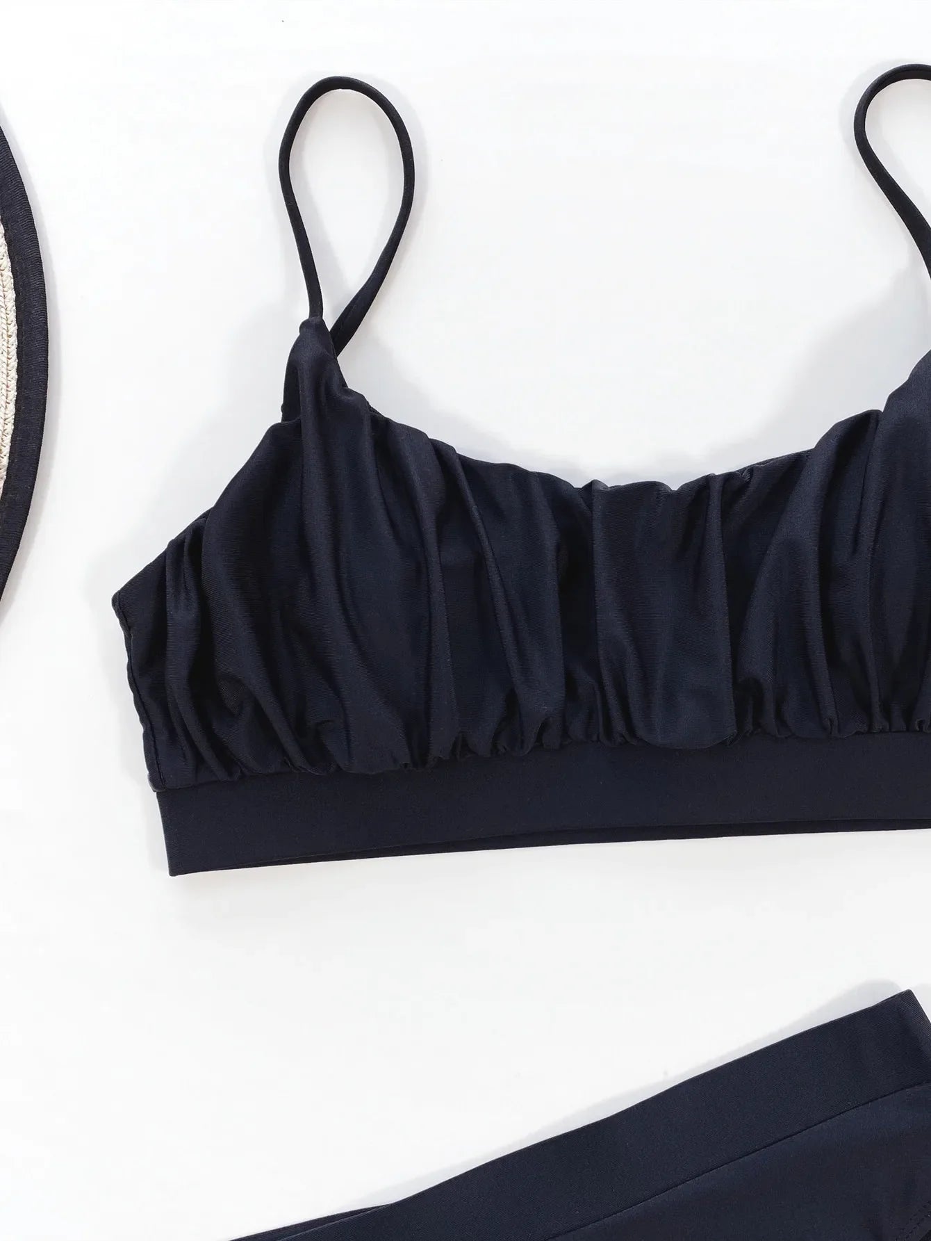 Bikini 2026 Sexy Solid High Waist Pleated Swimwear Swimsuit Women Bikinis Set Bathing Suit Beach Bikini Female Push Up Banadores