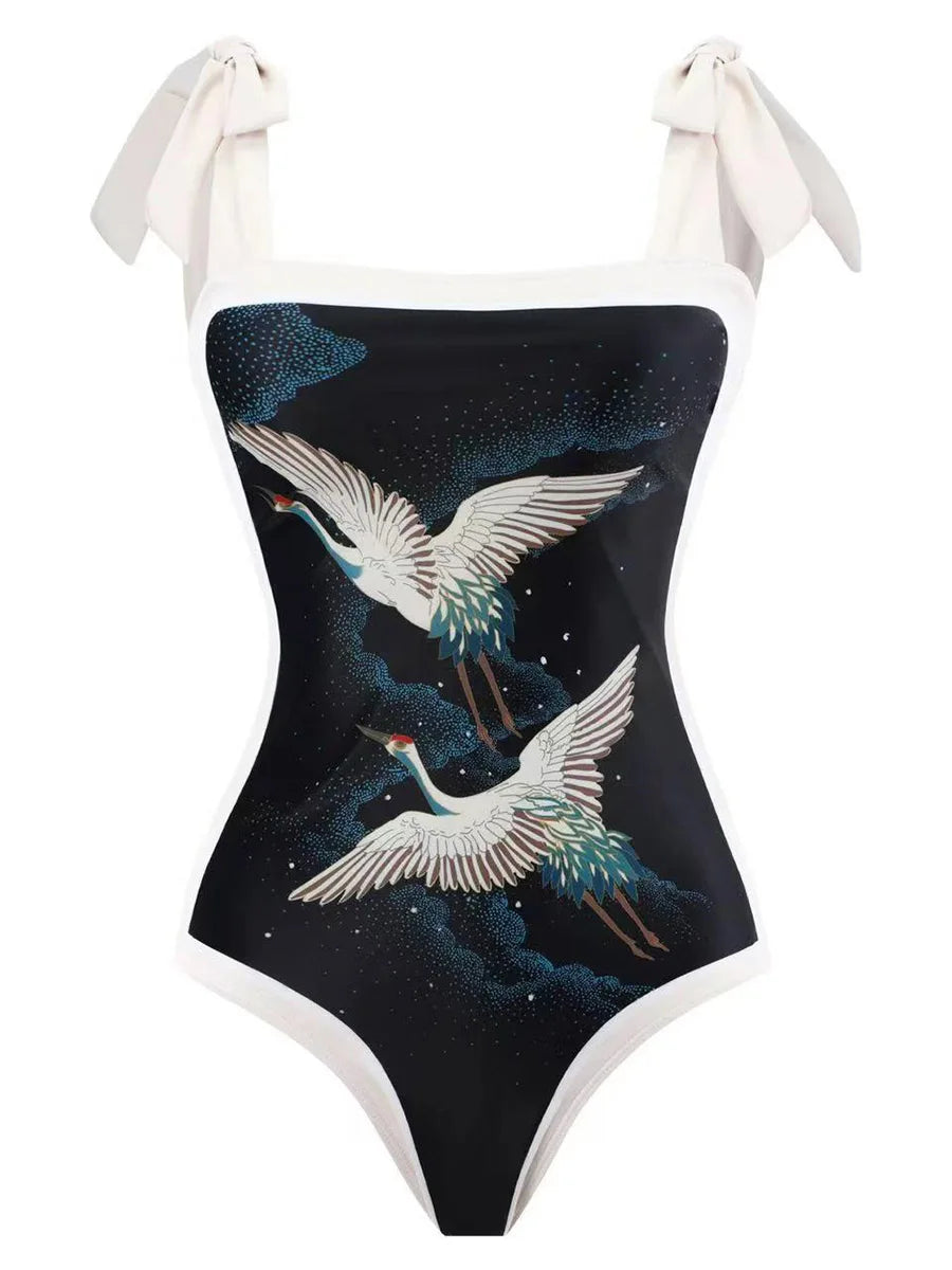 2026 String One Piece Swimsuit & Vent Skirt Padded Sexy Swimwear Women Bathing Suit Female Swimming Summer Beachwear Bodysuit