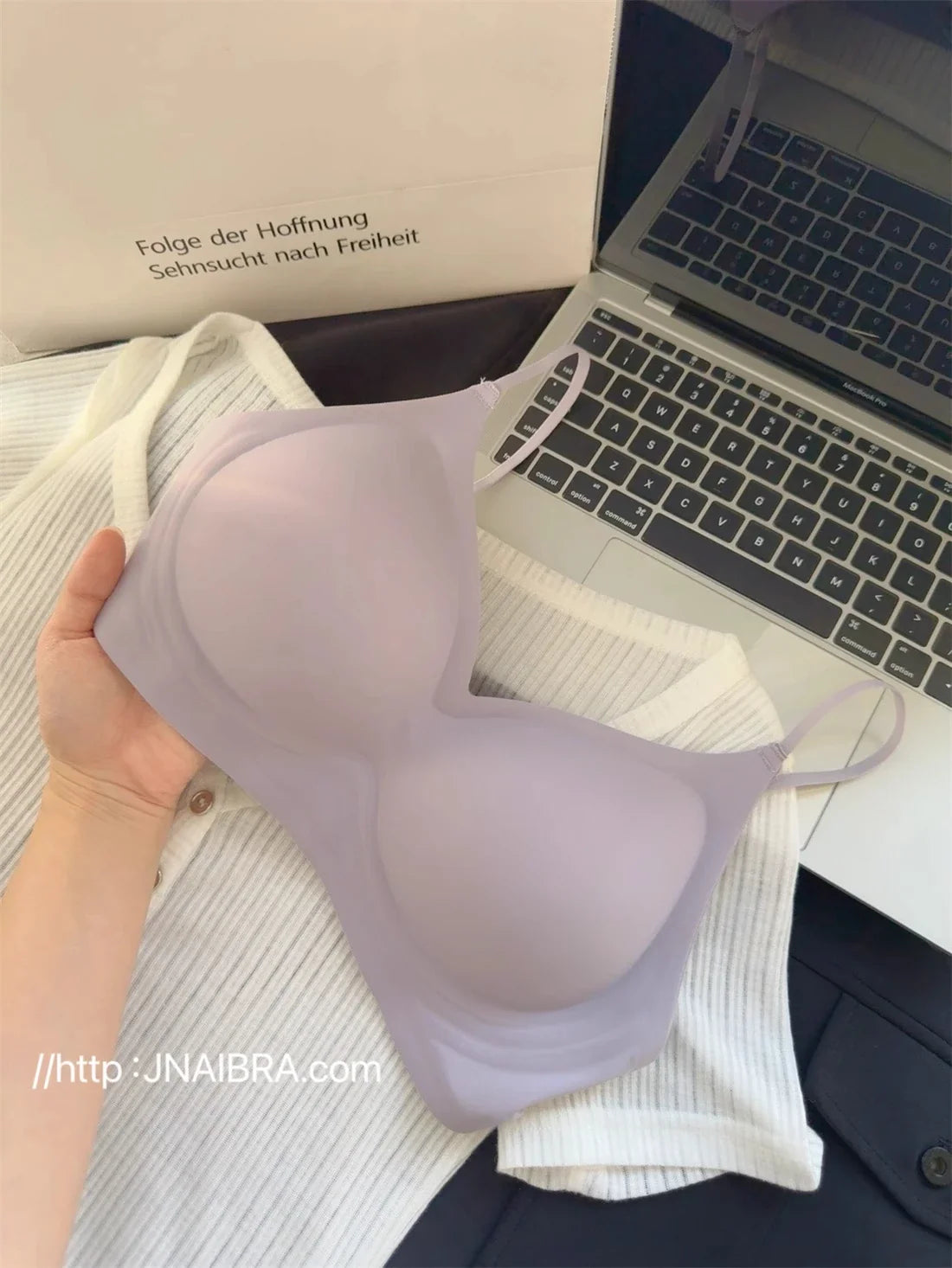 MOYISU Kawaii Anime Bra for Petite Women Seamless Milk-Skin Underwear Push-Up Enhancement Slimming Lingerie Set with Comfort Fit