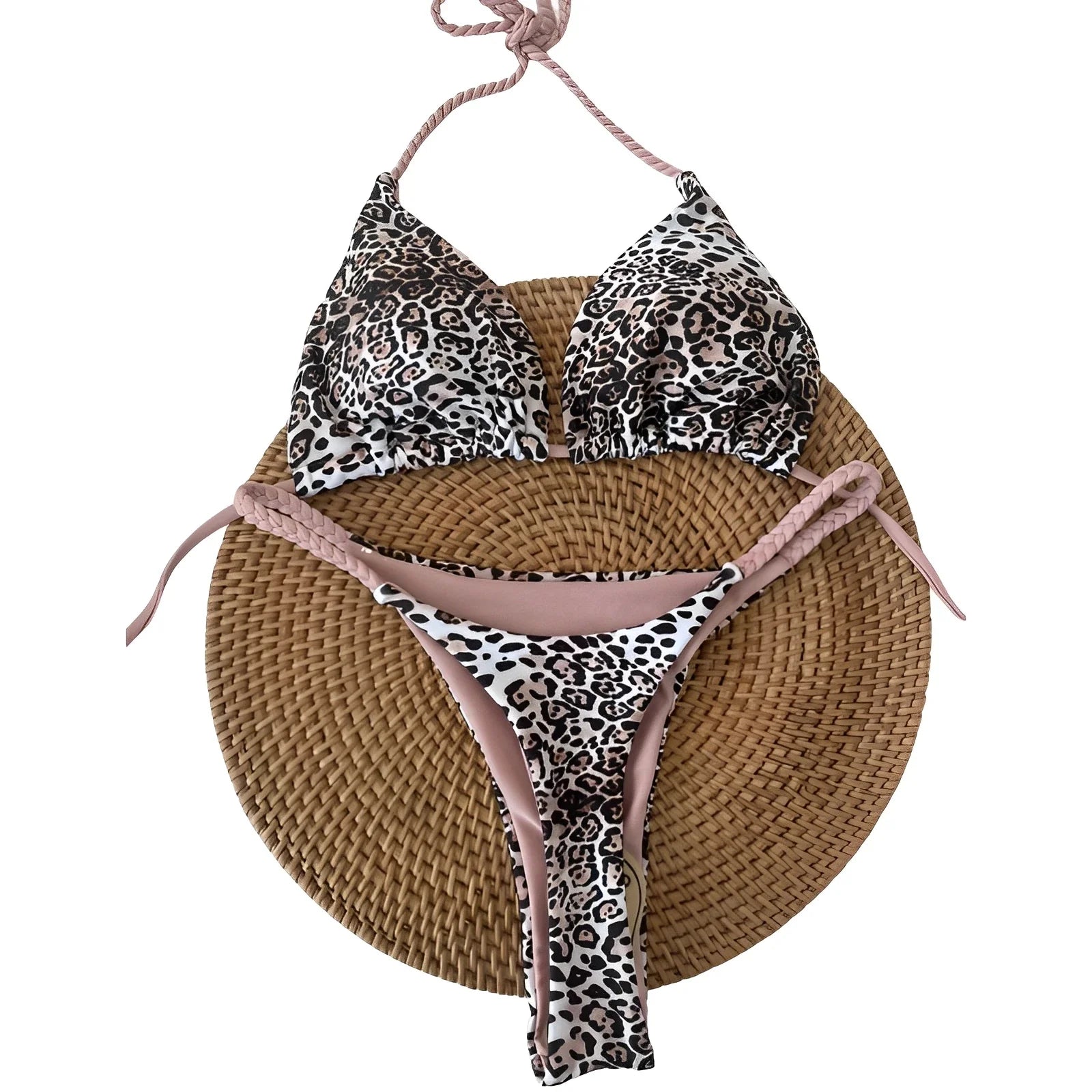 Triangle Thong Bikini 2026 Women Halter Brazilian Swimsuit Sexy Printed Swimwear Female Bathers Bathing Swimming Swim Suit
