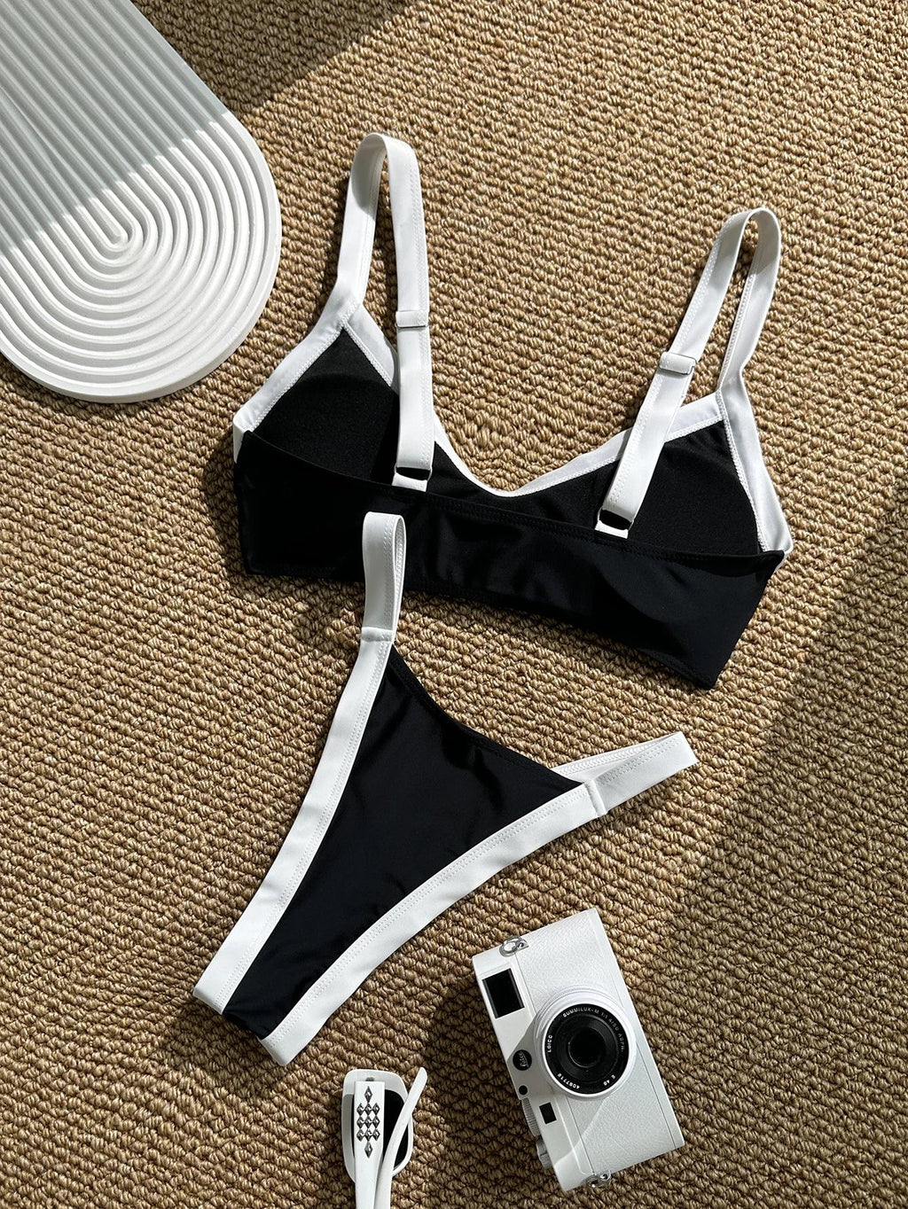 DEKA Swimsuit Bordered Bathsuit Bikini Set Women Swimwear Beachwear Female Bathing Suit Patchwork Basic Bikini Push-up Swim