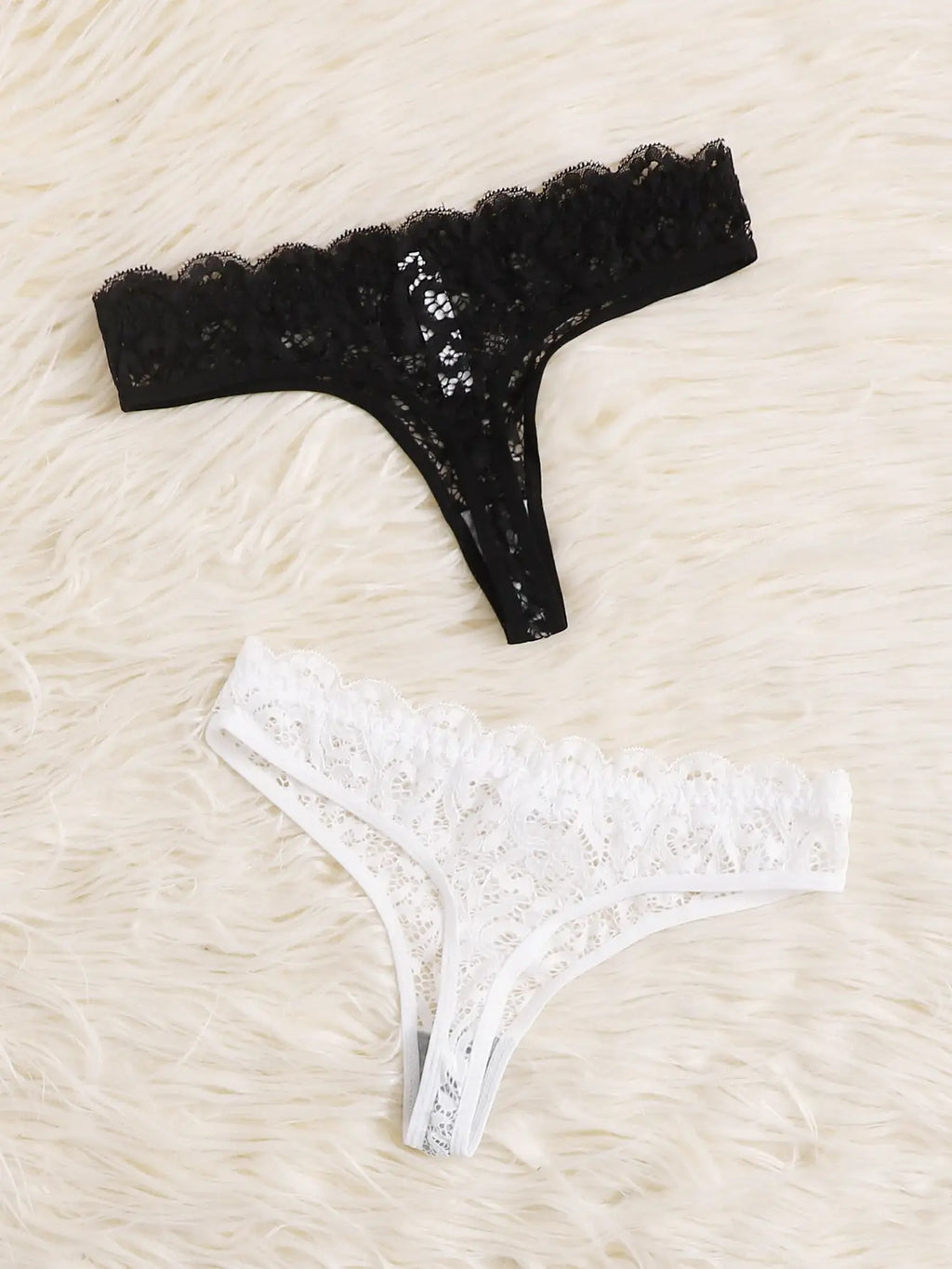 Transparent lace sexy women's thong black and white two pairs of women's underwear invisible underwear bikini A360