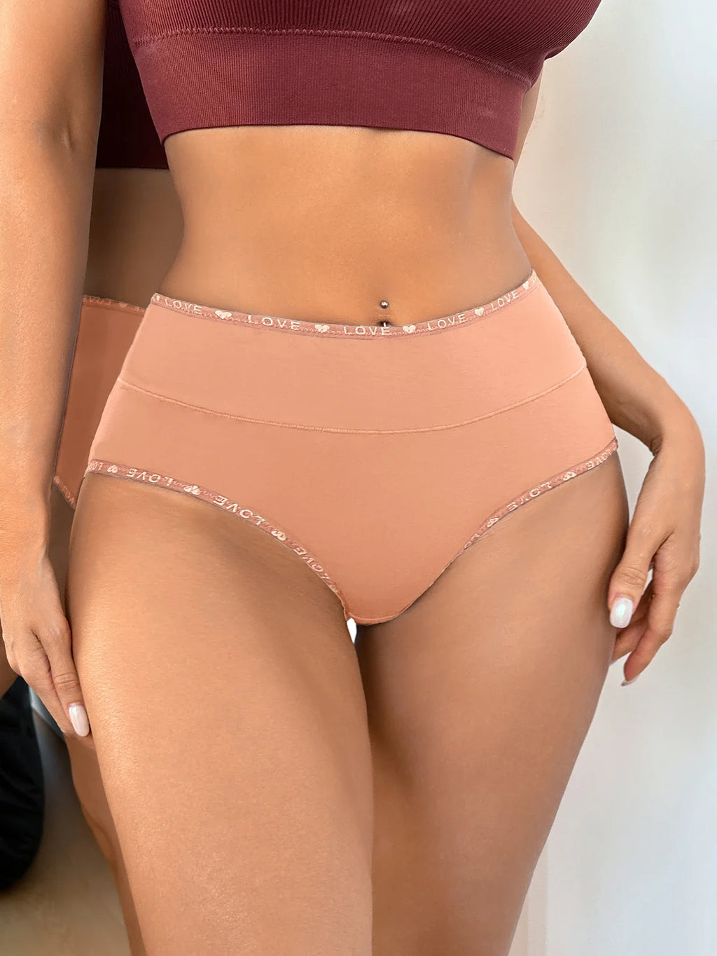 1PCS Women High Waist Seamless Panties Tummy Control Briefs Soft Breathable Solid Basic Underwear Ladies Lingerie S-XXL
