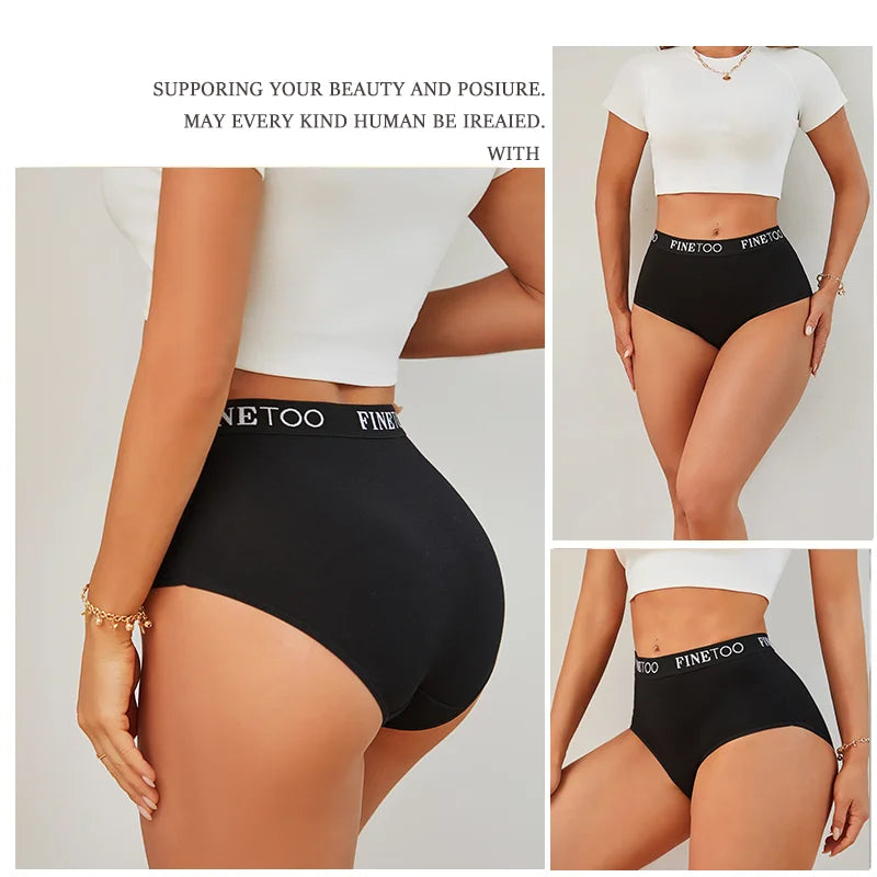 Finetoo 6Pcs/Set Women's Seamless Cotton Briefs Women Plus SizePanties Breathable Underwear Female Low Waist Soft Lingerie S-XXL