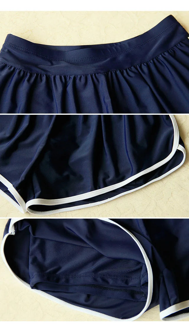 New High-end Split Swimsuit with Sports Style and Flat Angle Pants for Slimming and Vacation Swimsuits Cross-border