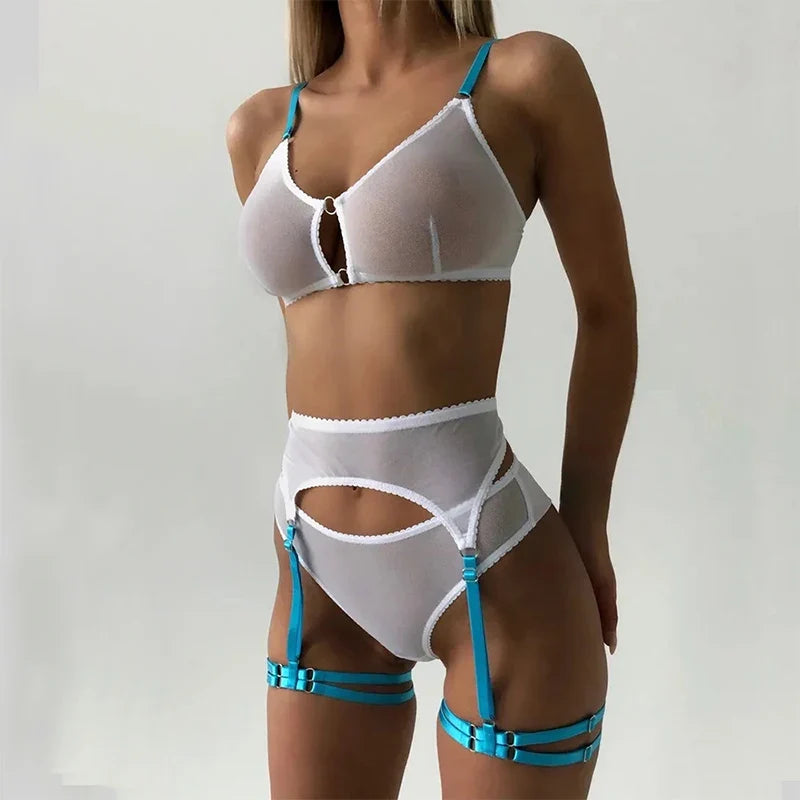 Plus Size Lace Bra Sets Sexy Lingerie For Women Thin Breathable Comfortable Bra And Panty Sets Babydoll Dress Intimate Underwear