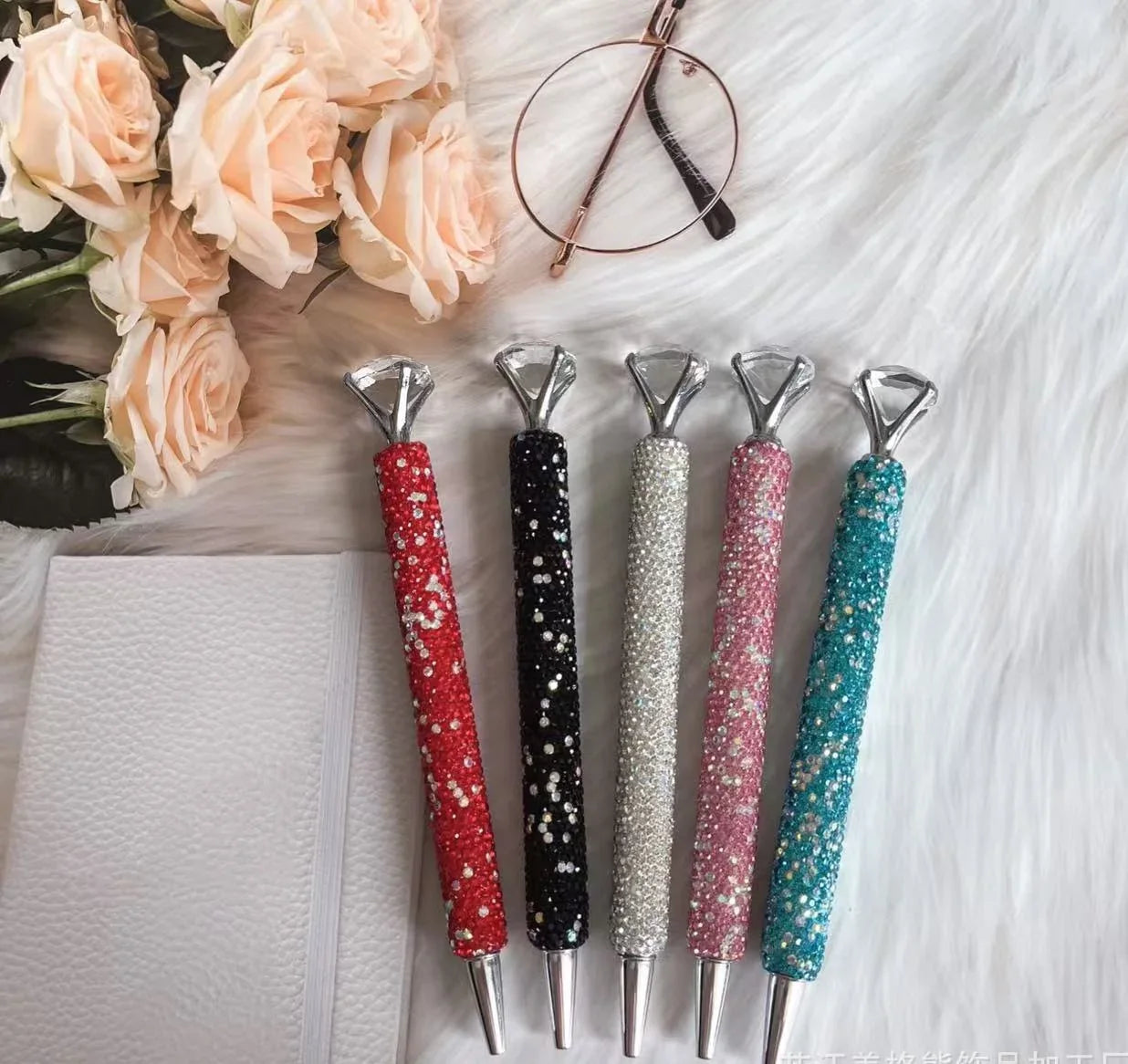 Diamond-Studded Crystal Ballpoint Pen - Creative Office & Student Stationery, High-End Aesthetic Gift for Gifting