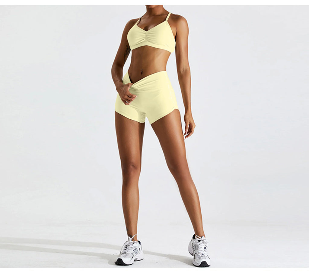 Summer Sexy Scrunch Sports Bra Gym Top Women Running Back Cross Top Sportswear Workout Underwear Fitness Workout Yoga Clothing