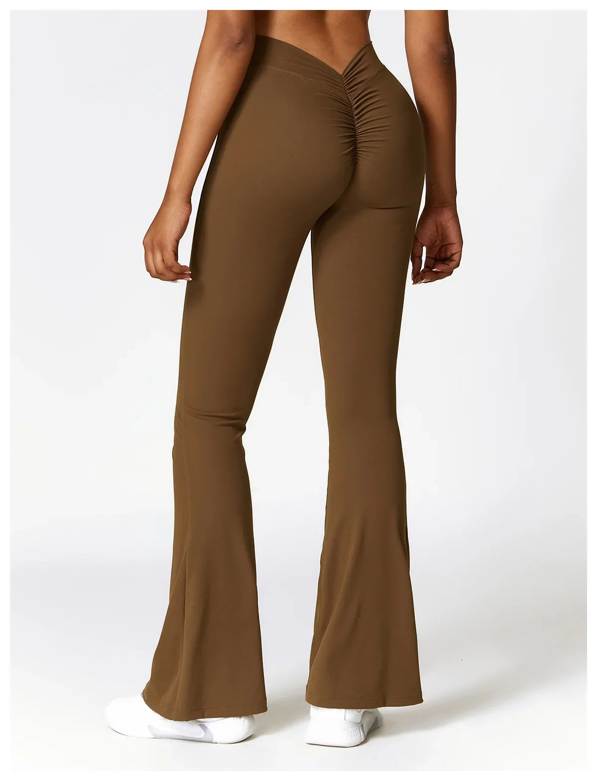 Sexy Sports Leggings Women V Back Scrunch Flares Leggings High Waist Yoga Flares Pants Push Up Gym Leggings Women Yoga Clothes