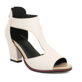 Fish Mouth High Heel Shoes Women's Summer Thick Heel Sandals Waterproof Platform Thick Sole Sexy Slim Back Zipper Hollow
