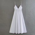 Foridol White Women Sundress Backless Sexy Casual Beach Vestidos Maxi Long A-line Fashion Holiday New Dress
