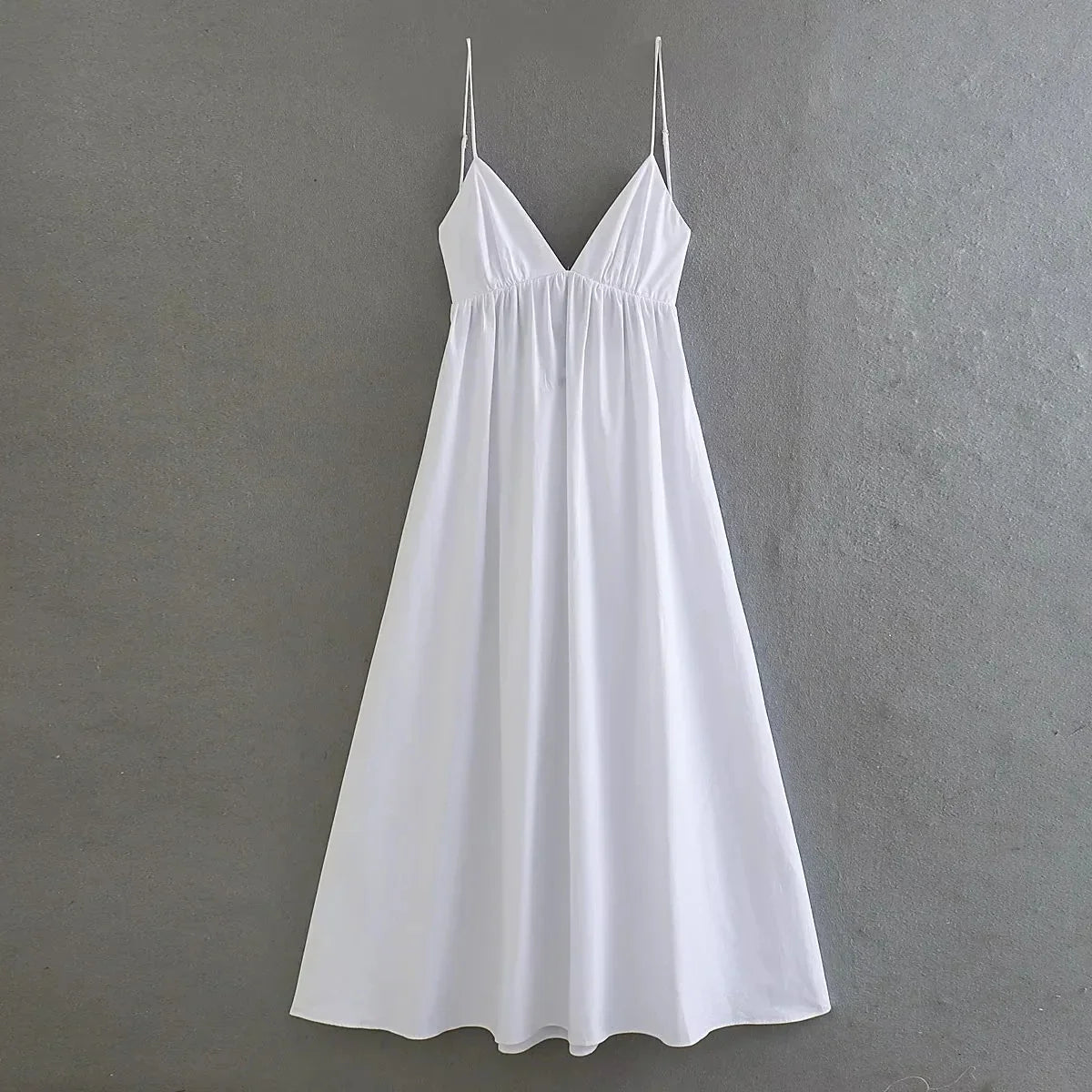 Foridol White Women Sundress Backless Sexy Casual Beach Vestidos Maxi Long A-line Fashion Holiday New Dress