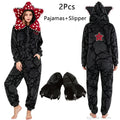 Adult Kigurumi Unicorn Pajamas Winter Thicken Cannibal Flower Demogorgon Cosplay Costume Halloween Suits Slipper XXL Cartoon