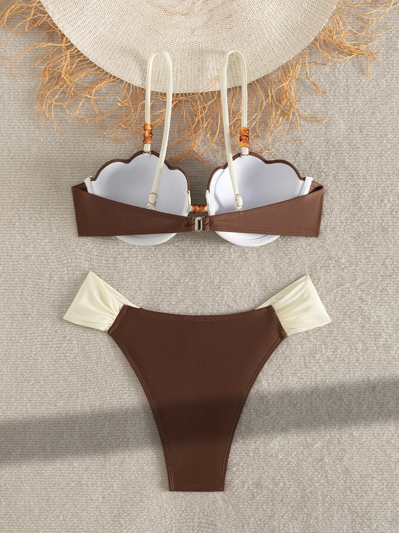 ZTVitality Women's Shell Shape Beaded Bikini Set 2026 New Two Piece Swimsuit Female High Cut Bathing Suit Beachwear Biquini