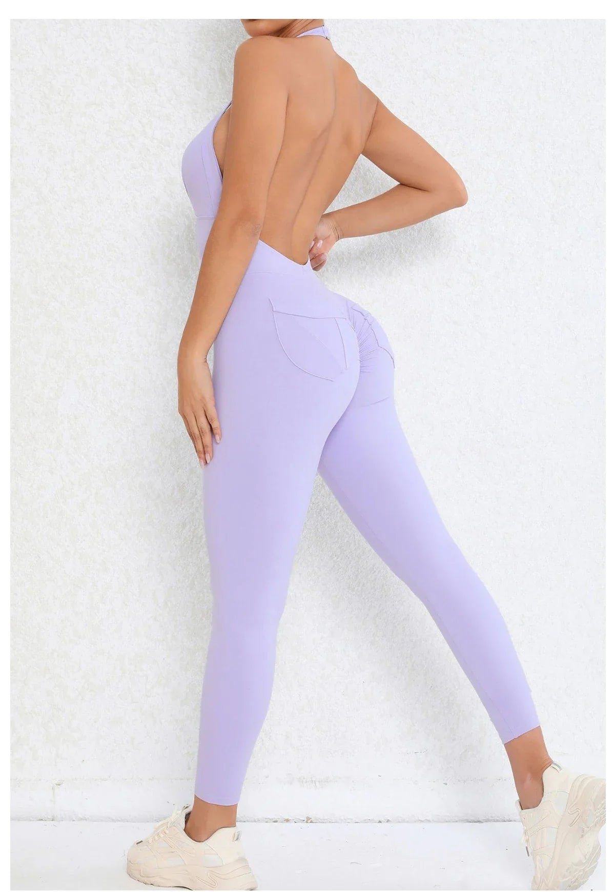 Backless Gym Jumpsuit Sport Overalls Women Nylon Yoga Workout Clothes for Women Fitness Clothing Gym Sets Womens Outfits