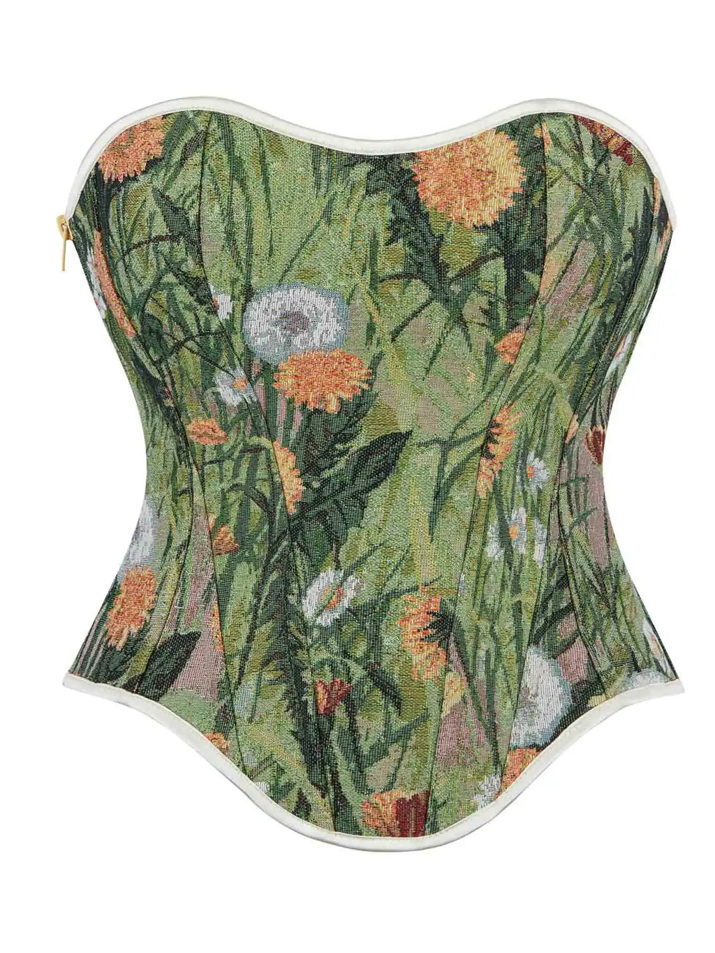 New court Corset dandelion plant flower lace-up and wear corset.