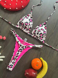 Swimwear Women Cute  Cherry Print Brazilian Thong Bikini Set Sexy Thong Swimsuit Two Pieces Bathing Suit Women 2023 Beach Wear