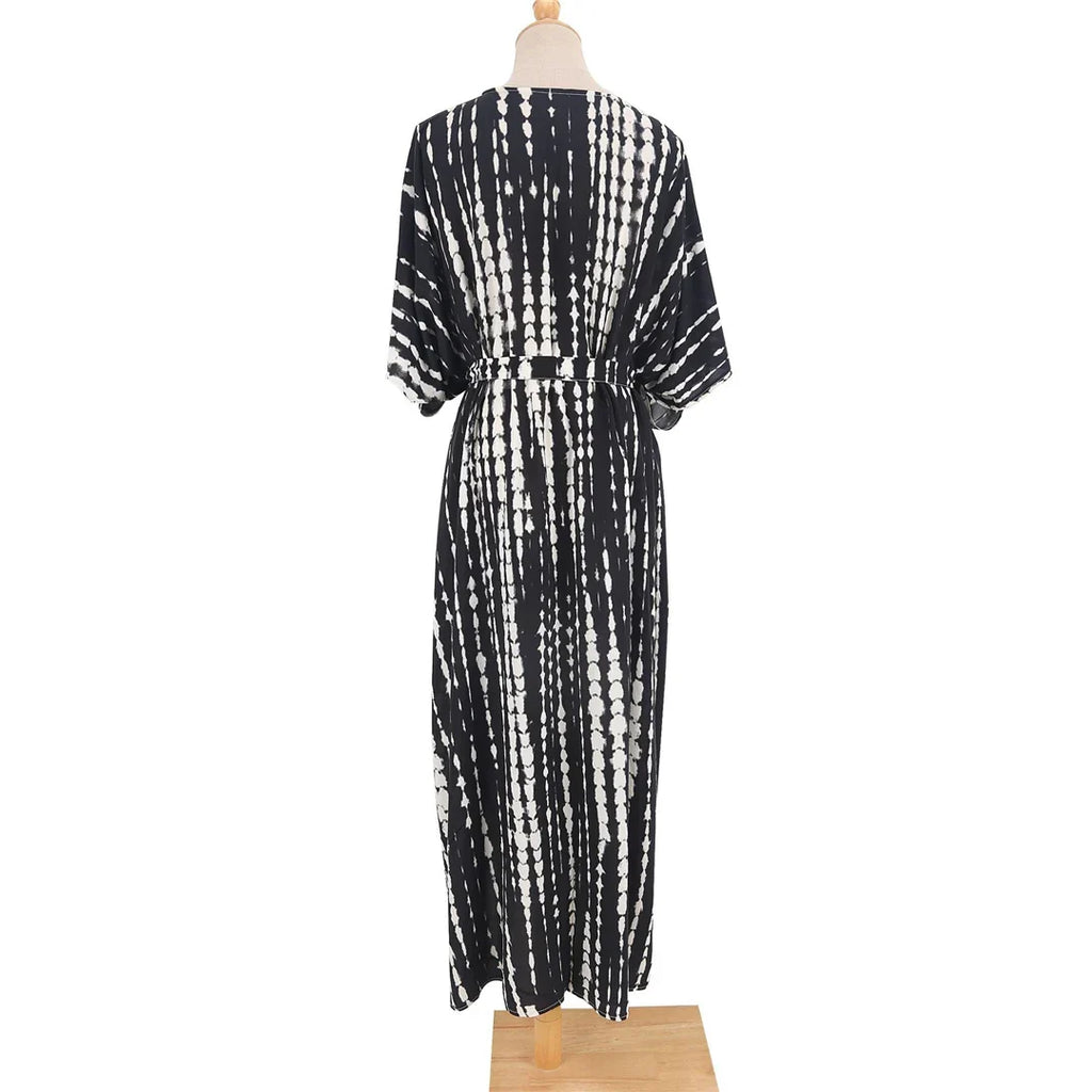 17 Colors Leopard Printed Colorful With Belt Tunic Cover-ups Beach Dress Beach Wear Beachwear Female Women Beach Cover Up V4510L
