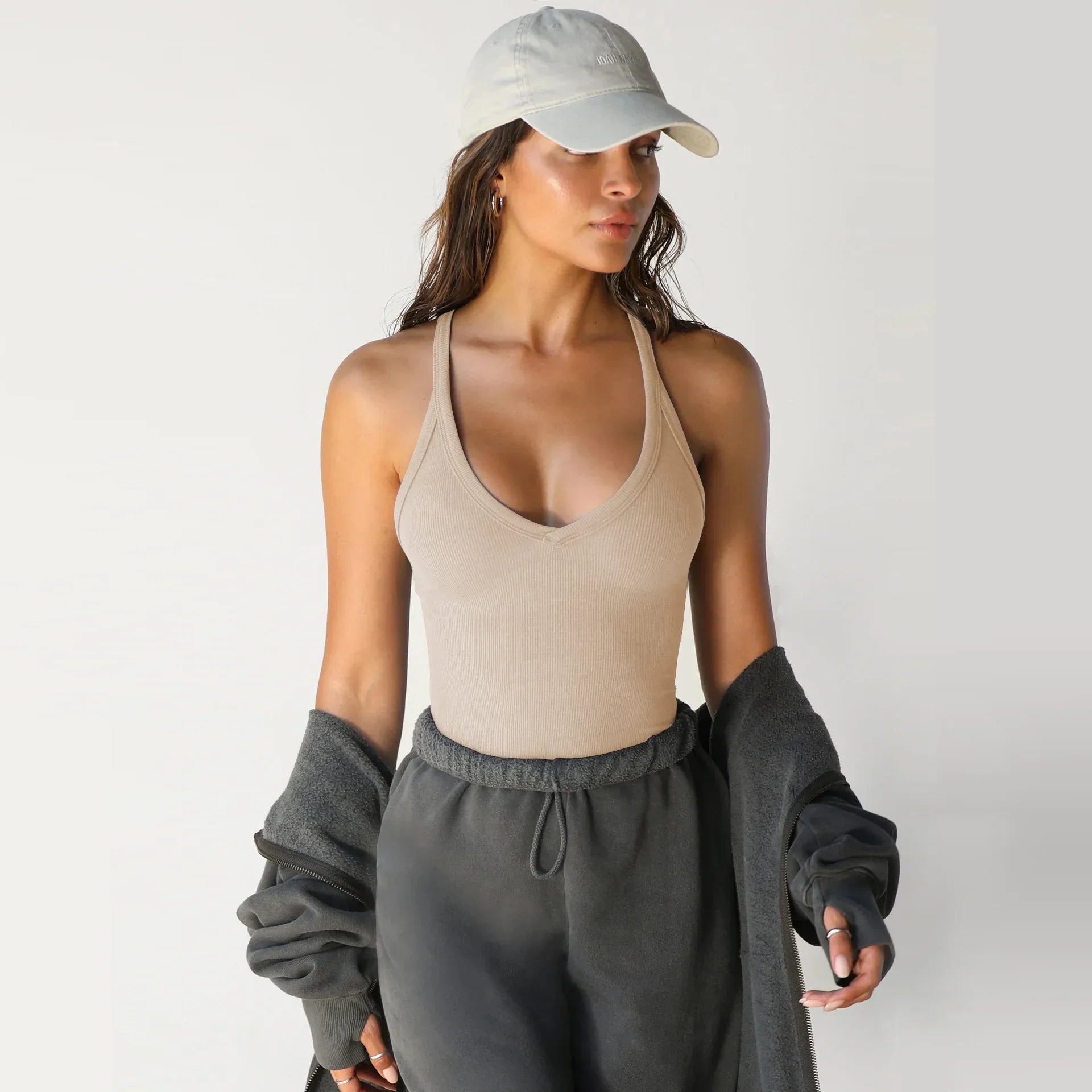 Sporty Style Tank Top Women Yoga Style Vest Solid Color Slim Fit Strapless Sportswear 2026 New Summer Dress up Female Clothing