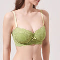 Full Bust French Lace Bralette Wireless Support for Women Plus Size Full Coverage T-Shirt Bra Anti Sagging Comfort MOYISU Sexy