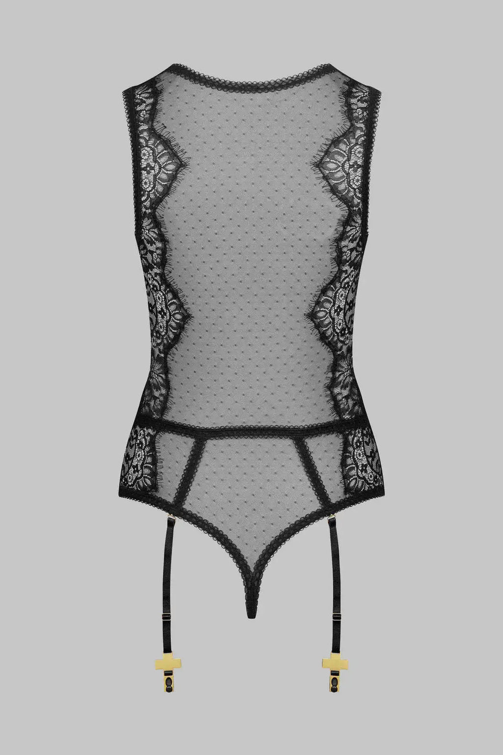 Toucheart Erotic Bodysuit Lace See-through Jumpsuit Sexy Garter Stockings Set Hollow Mesh Sexy Elegant Hot Underwear for Women