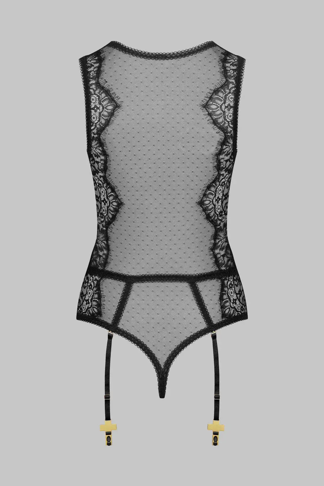 Toucheart Erotic Bodysuit Lace See-through Jumpsuit Sexy Garter Stockings Set Hollow Mesh Sexy Elegant Hot Underwear for Women