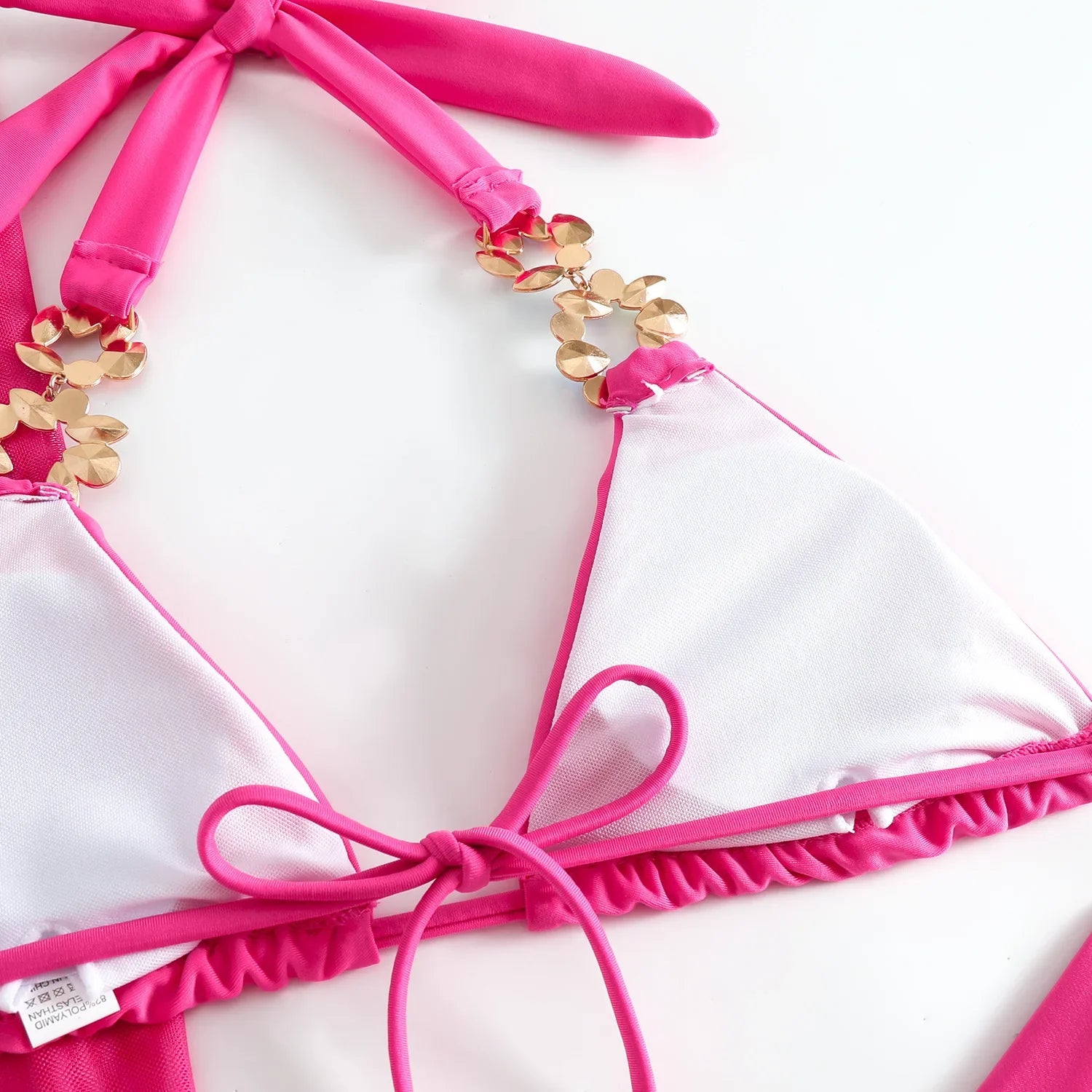 Mesh Skirt Halter Jewelled Diamond Bikini Female Swimsuit Women Swimwear Three-pieces Bikini Set Bathing Suit Swim Beachwear