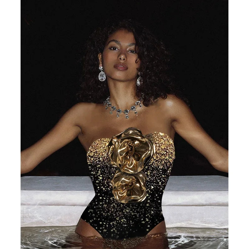 Push Up Swimsuit with Cover Up for Women Sexy Swimwear Printed Swim Suits Female Bikinis Sliming Bodysuit Fashion Beachwear
