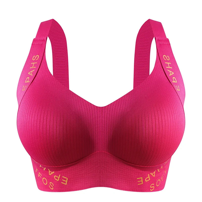 1pcs Women's Solid Seamless Underwear Jelly Glue Lady Bras No Wire And Anti-sagging Pad  Comfortable Sports Female Brassiere